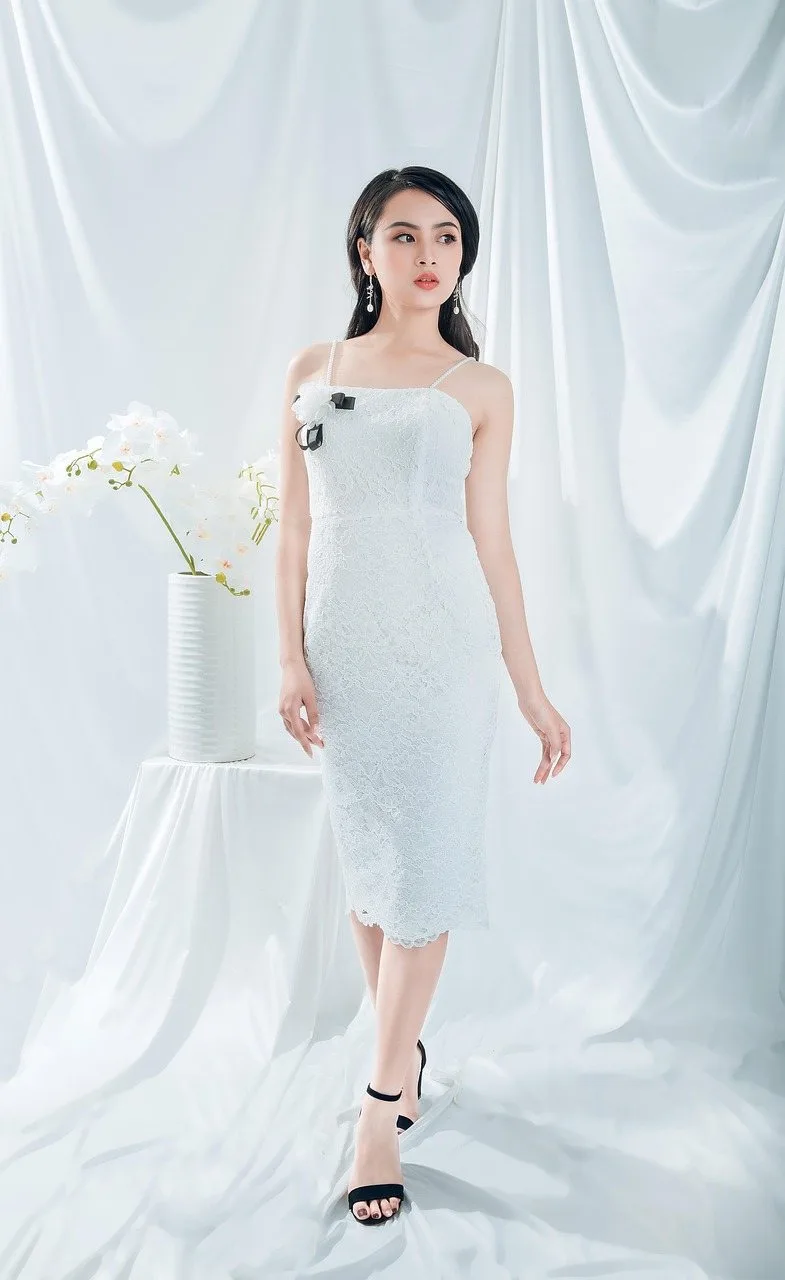 Button-front midi dress
